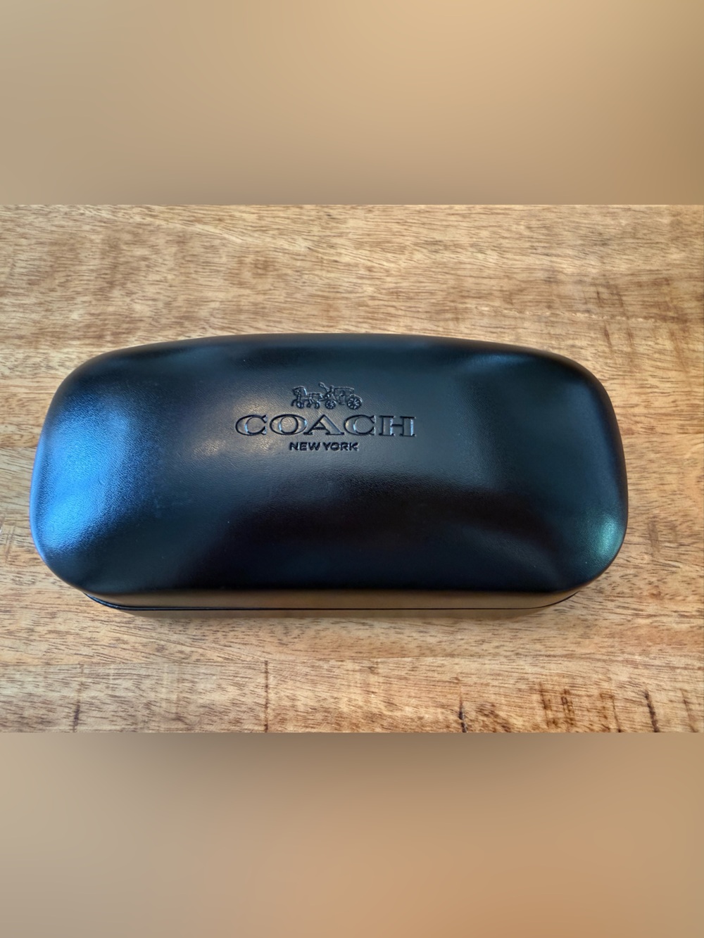 Coach Black Leather Eyewear Case